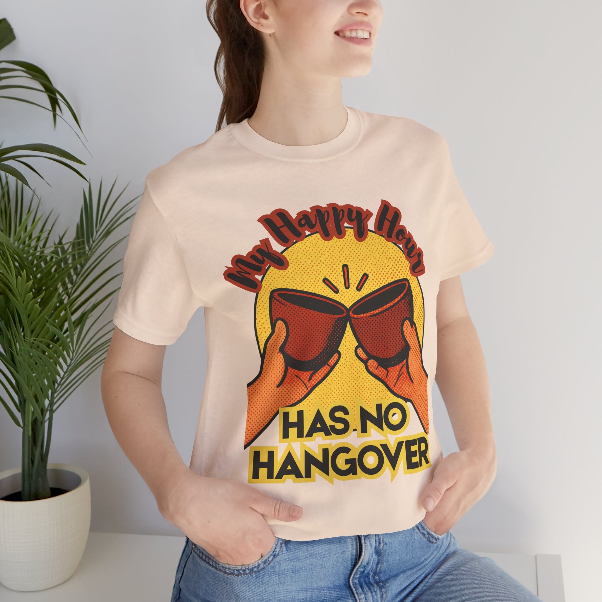 New Happy Hour Has No Hangover T-Shirt | Cheers Cocktail Graphic Tee