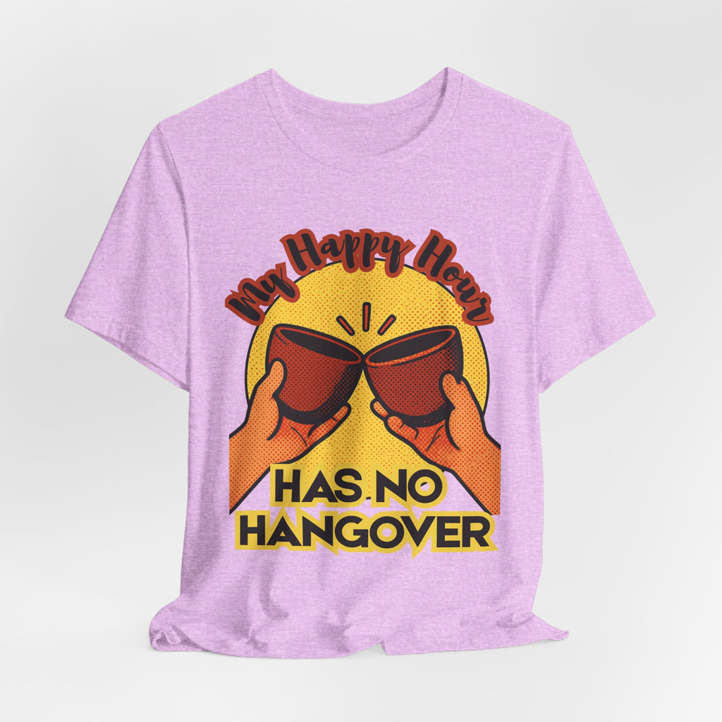 New Happy Hour Has No Hangover T-Shirt | Cheers Cocktail Graphic Tee