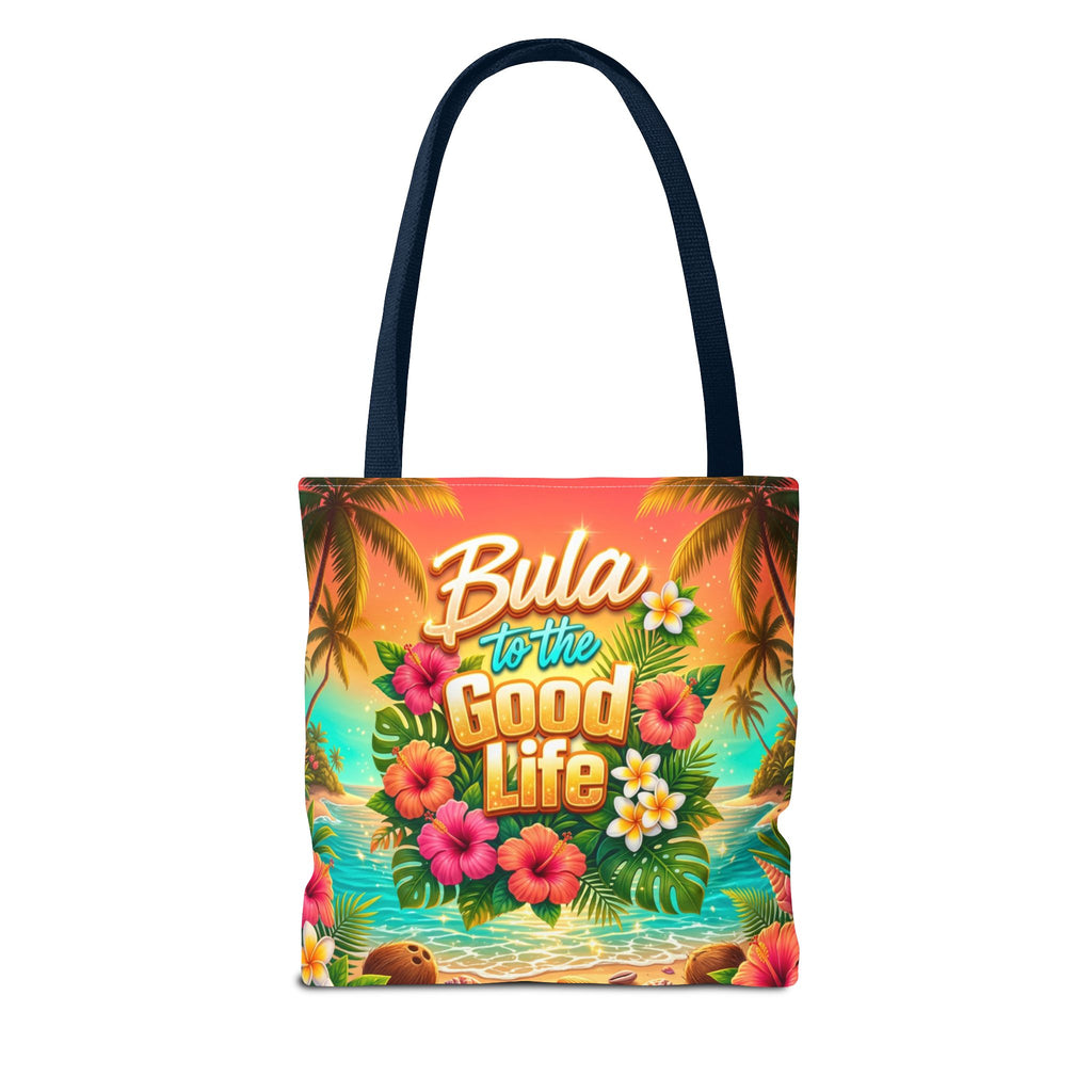Tote Bag — "Bula to the Good Life" Tropical Hibiscus Beach Tote