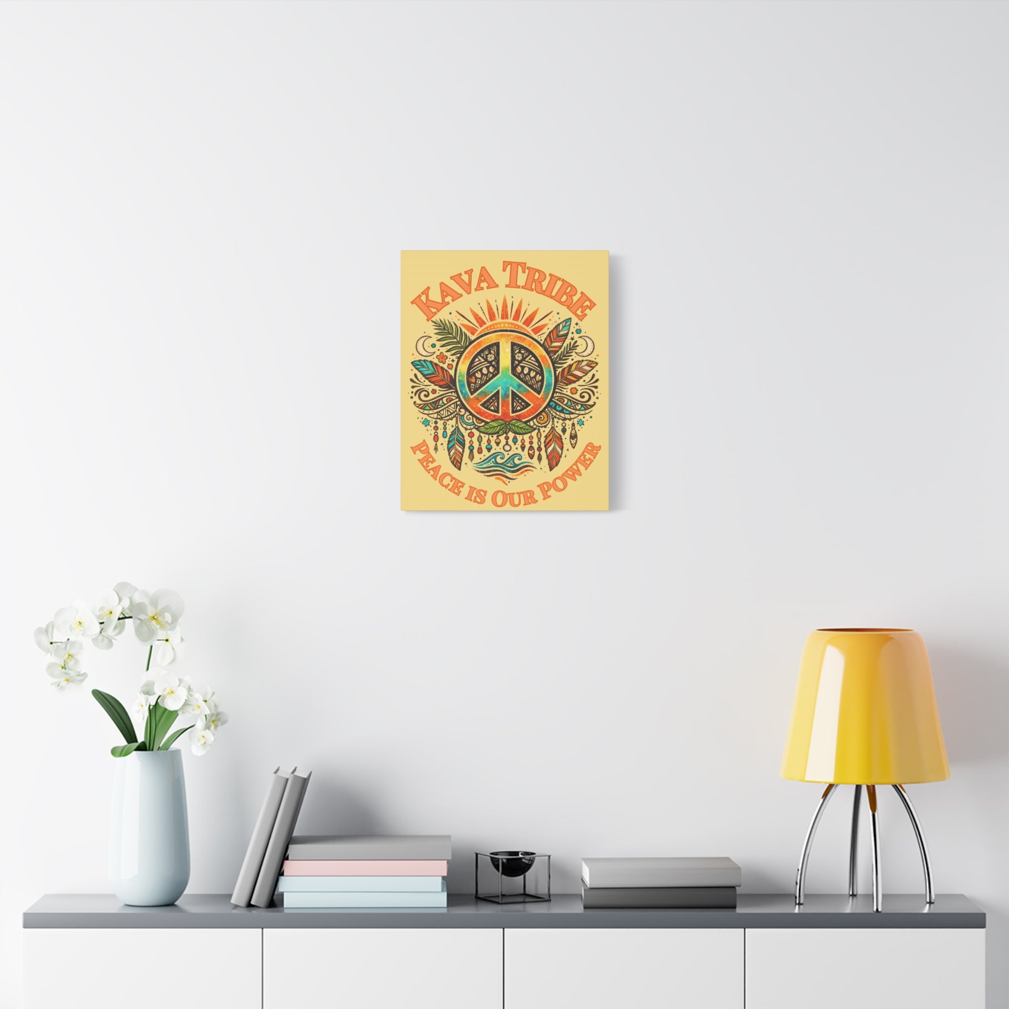 Kava Tribe Peace Is Our Power Matte Canvas Art