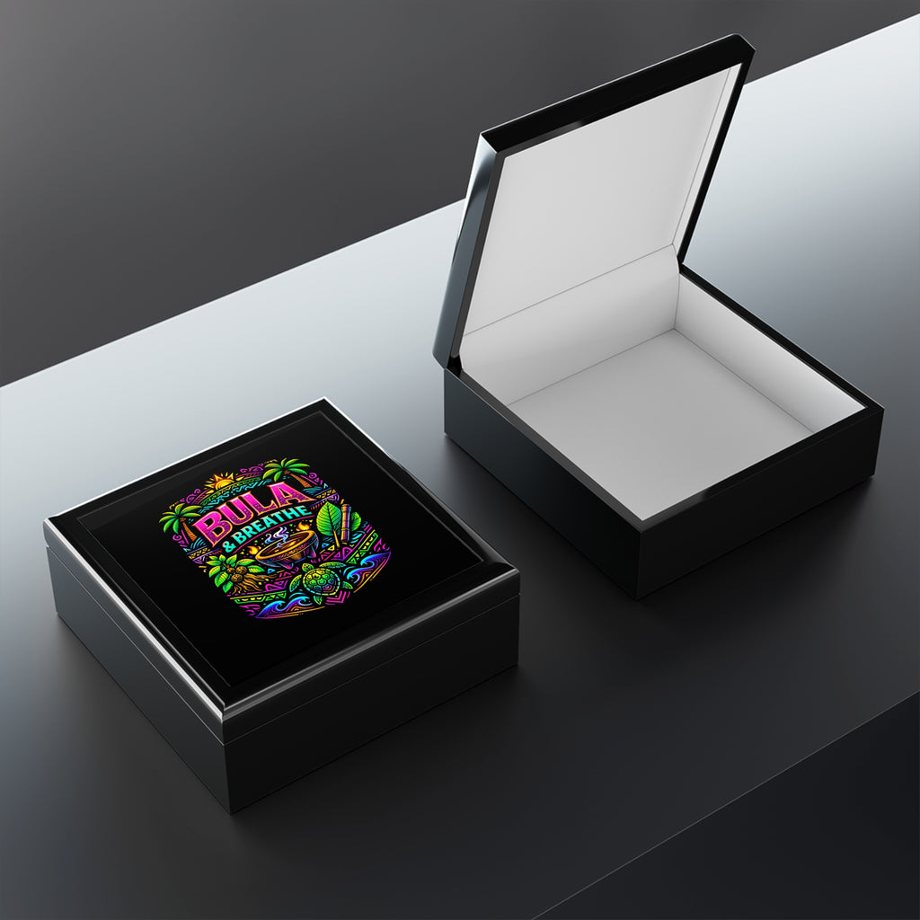 Jewelry Box — "Bula & Breathe" Tropical Keepsake Box