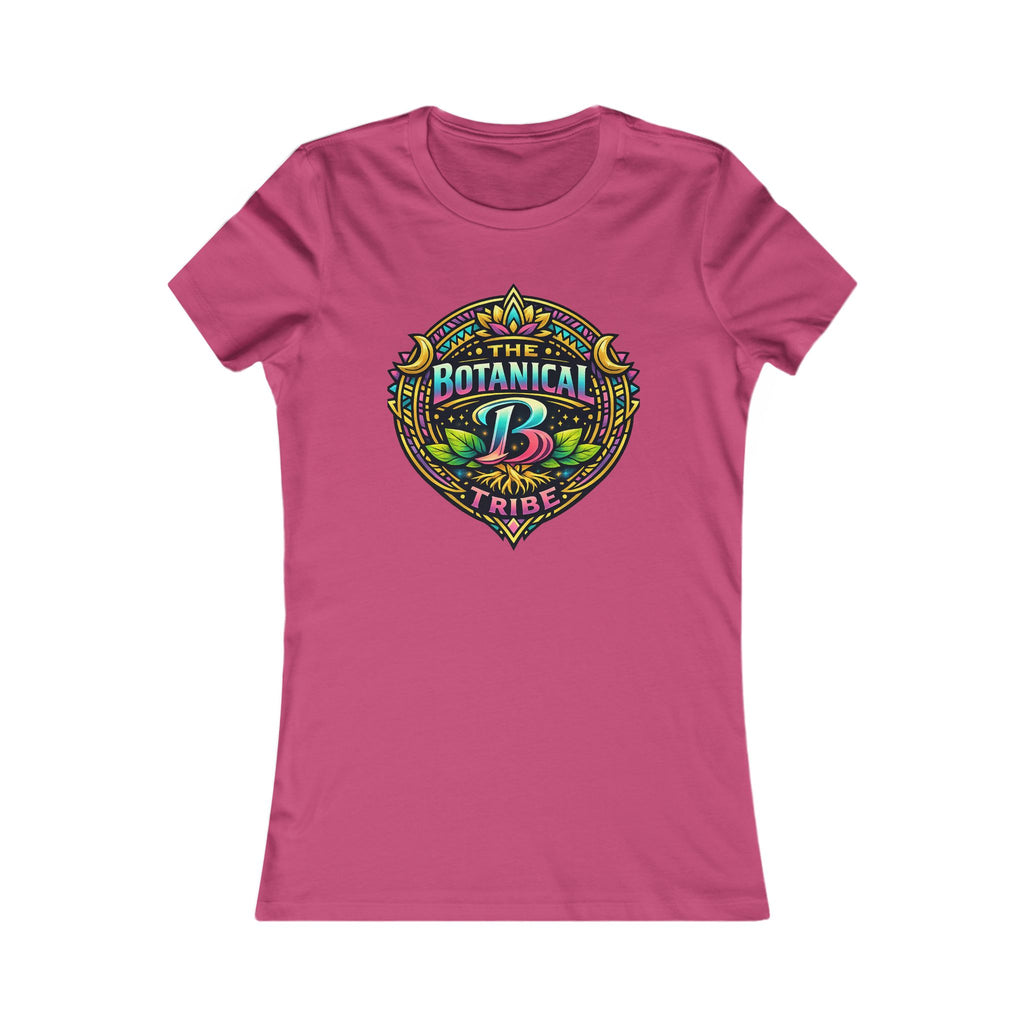 Botanical Tribe Women’s Tee – Colorful Floral Badge Graphic