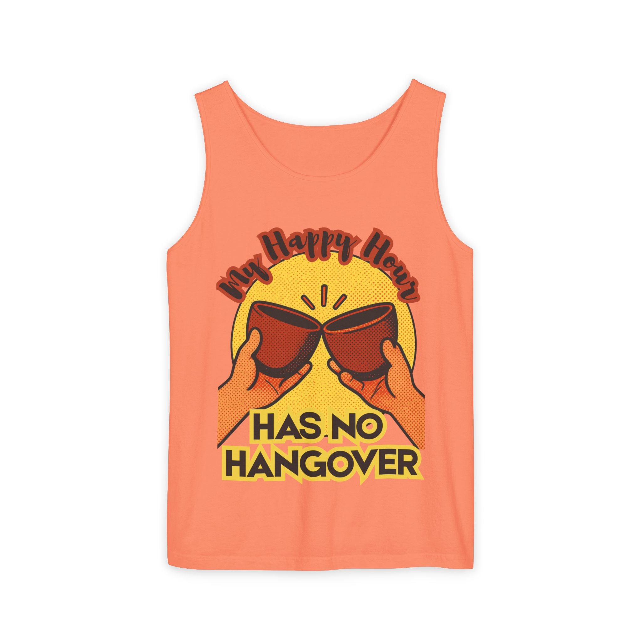 My Happy Hour Has No Hangover Tank Top | Retro Cheers Graphic Tank