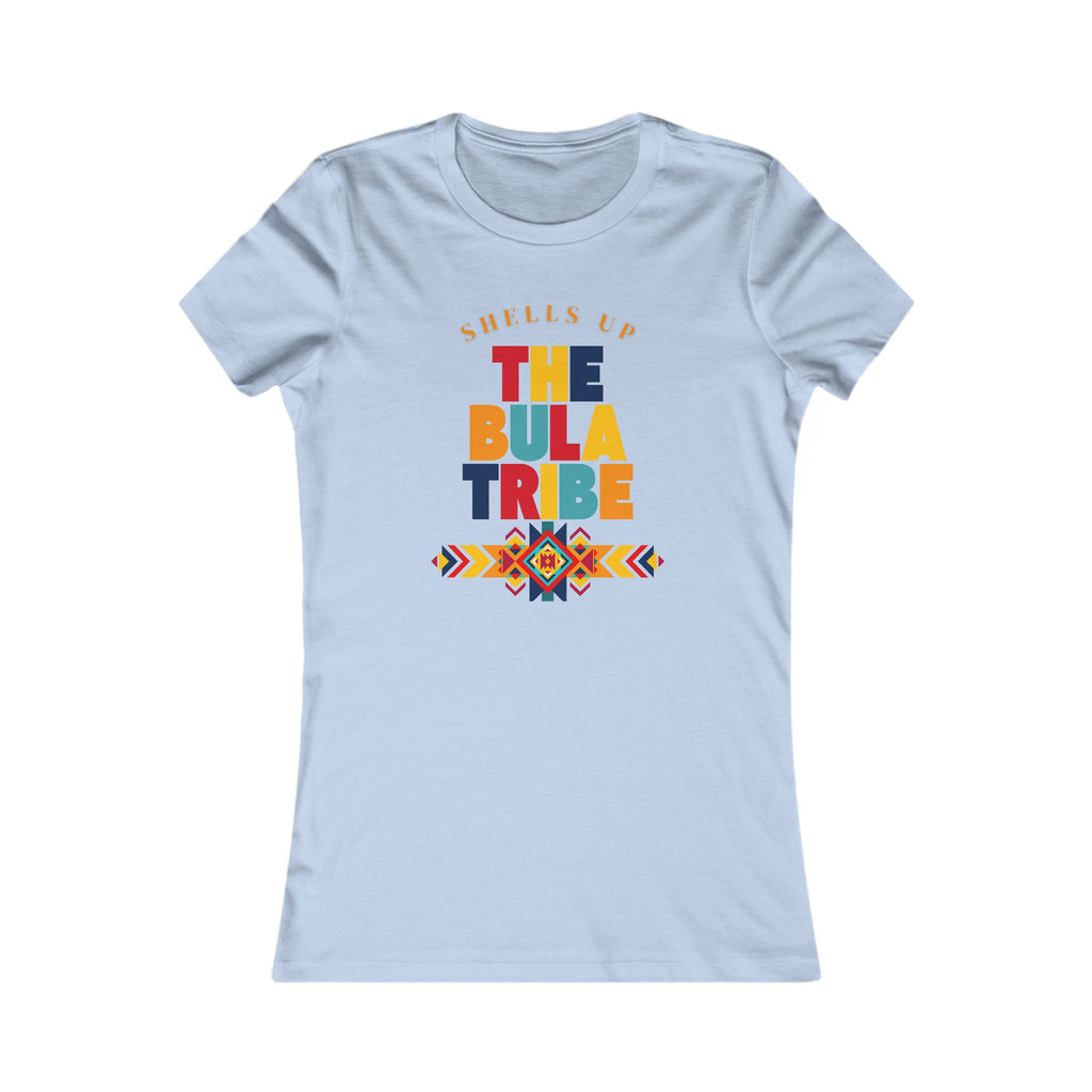 Women's Tee – 'Shells Up The Bula Tribe' Colorful Island Graphic