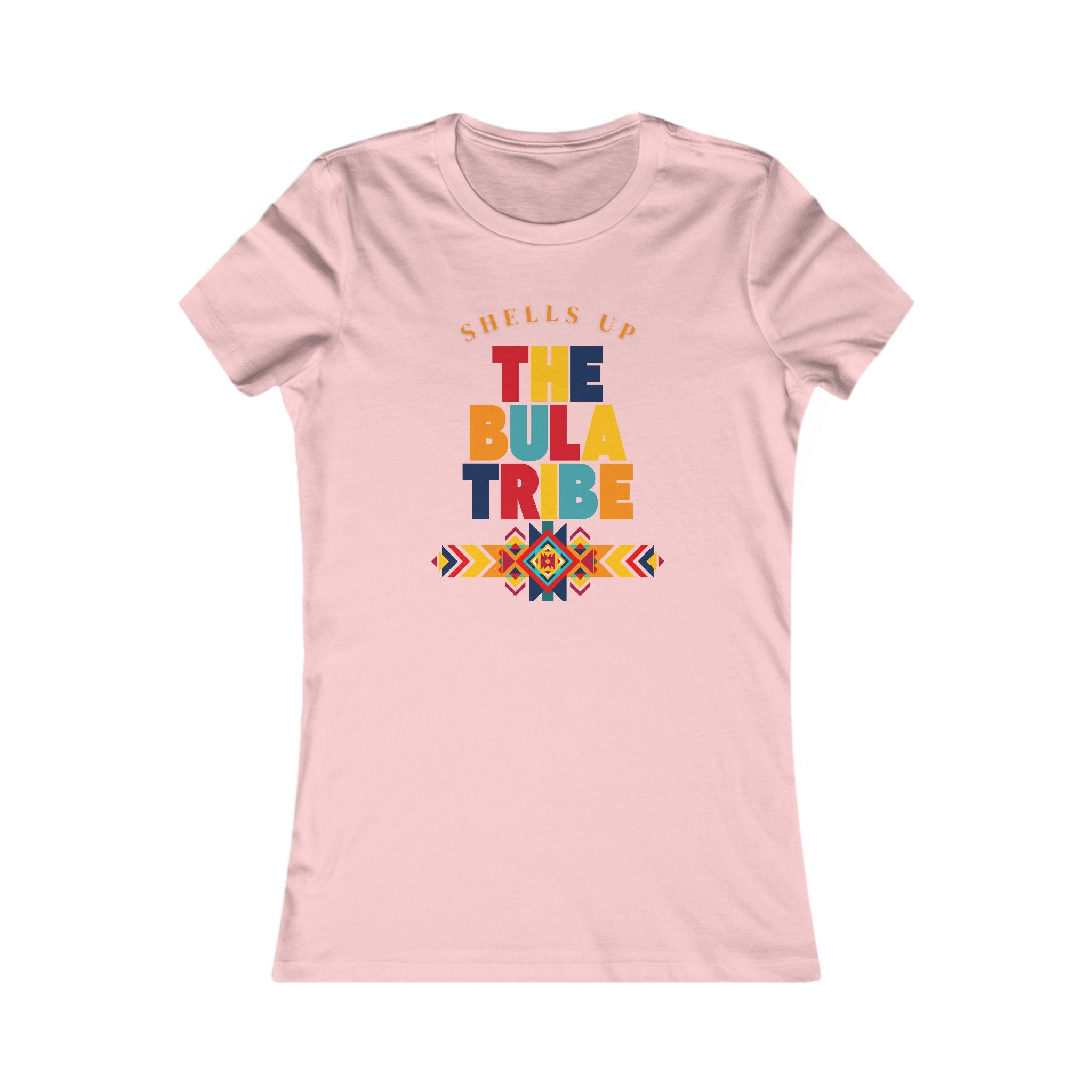 Women's Tee – 'Shells Up The Bula Tribe' Colorful Island Graphic