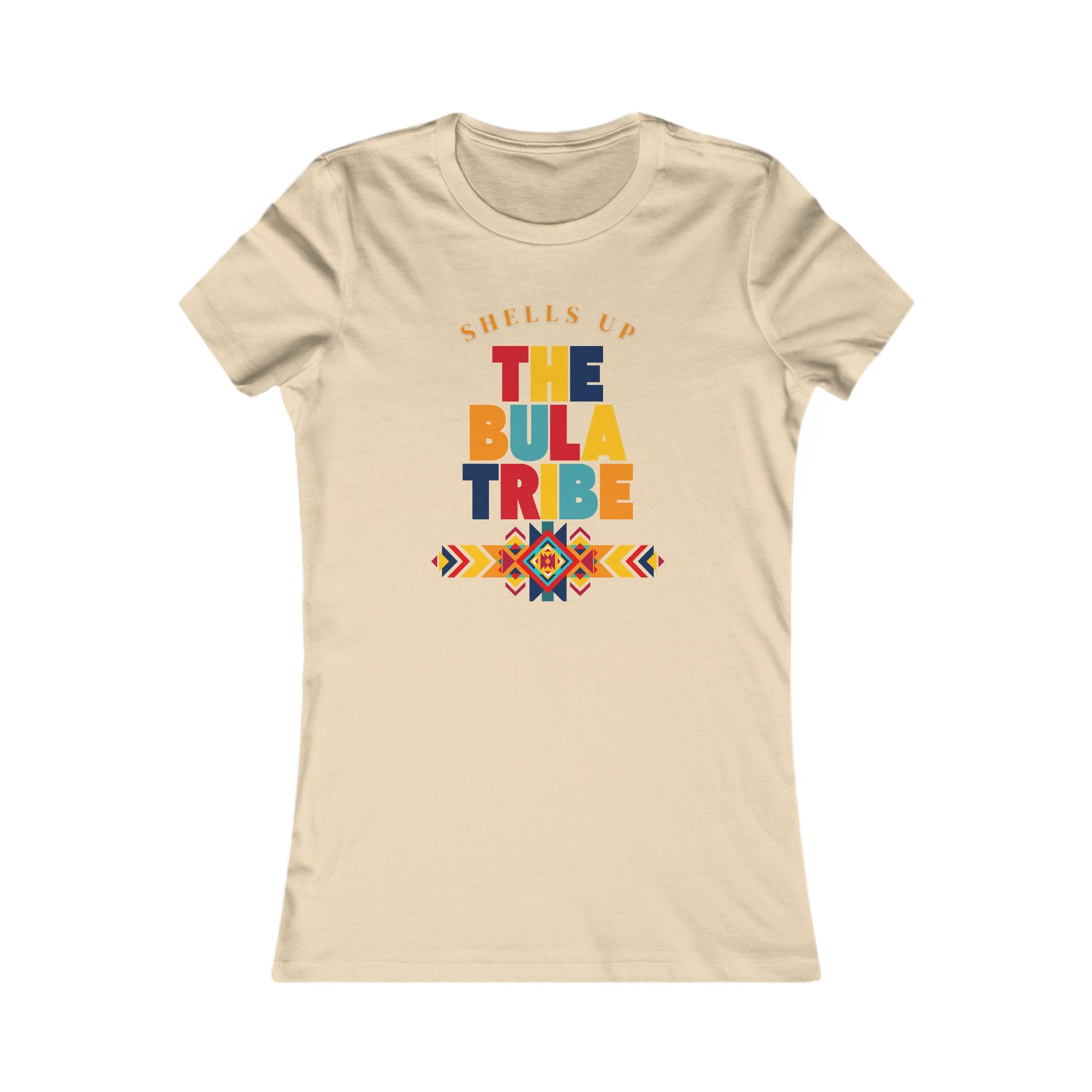 Women's Tee – 'Shells Up The Bula Tribe' Colorful Island Graphic