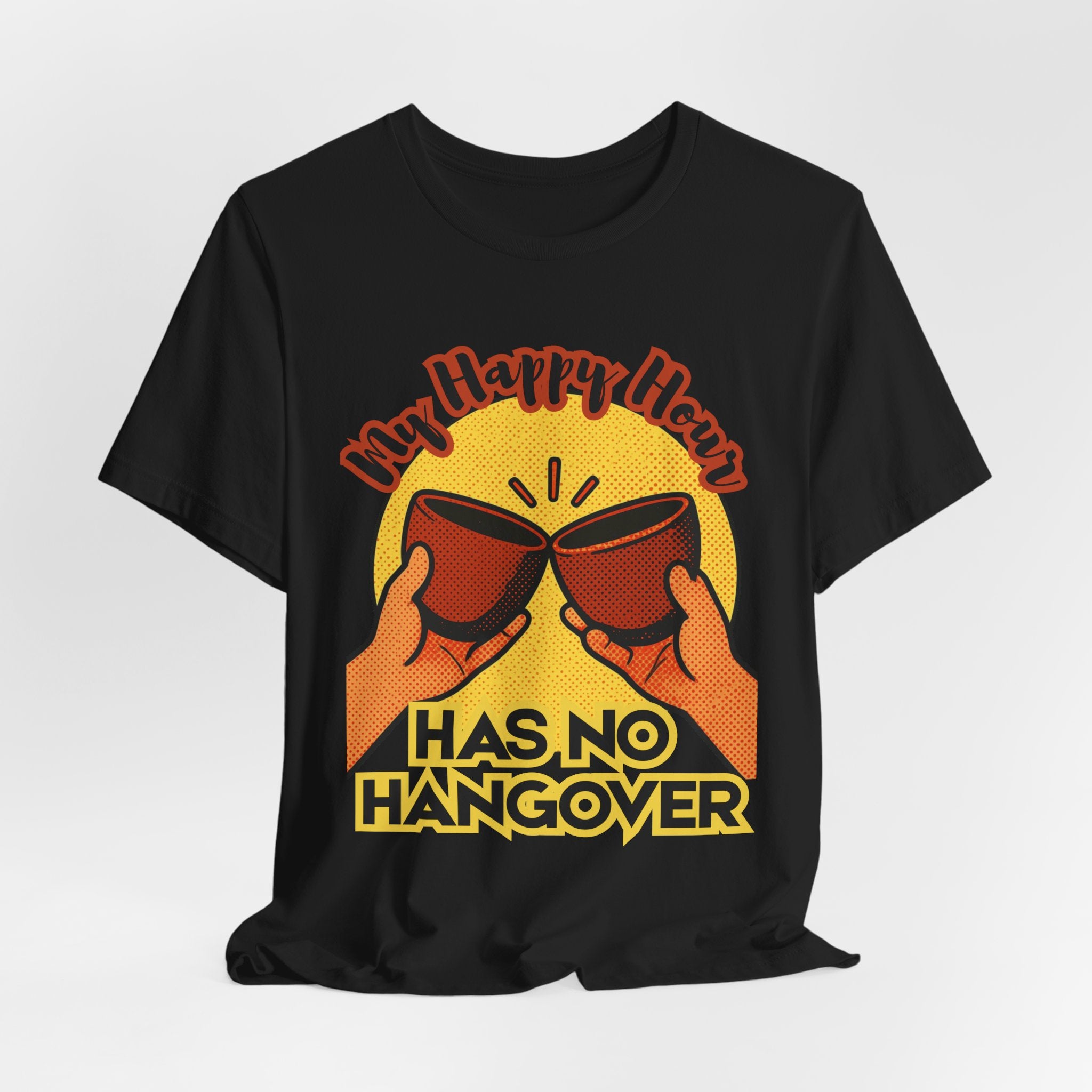 New Happy Hour Has No Hangover T-Shirt | Cheers Cocktail Graphic Tee